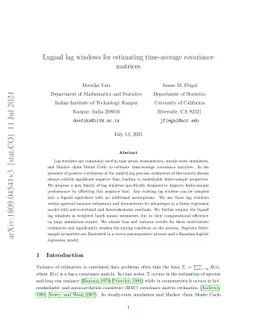 Lugsail lag windows for estimating time-average covariance matrices