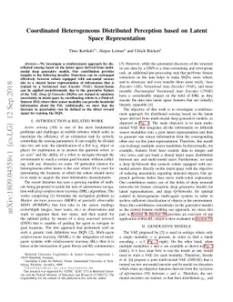 Coordinated Heterogeneous Distributed Perception based on Latent Space
  Representation