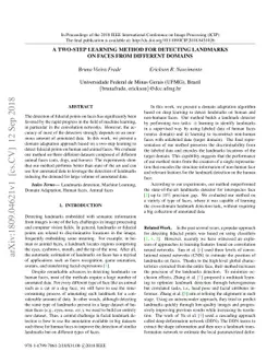 A Two-Step Learning Method For Detecting Landmarks on Faces From
  Different Domains