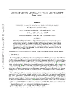 Efficient Global Optimization using Deep Gaussian Processes