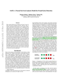 SAFE: A Neural Survival Analysis Model for Fraud Early Detection