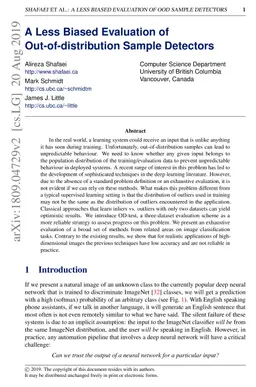 A Less Biased Evaluation of Out-of-distribution Sample Detectors