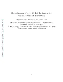 On equivalence of the LKJ distribution and the restricted Wishart
  distribution