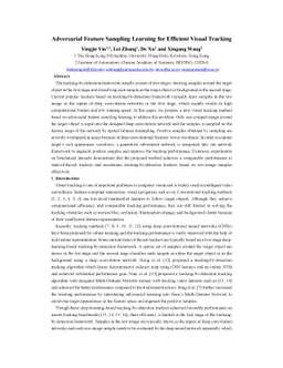 Adversarial Feature Sampling Learning for Efficient Visual Tracking