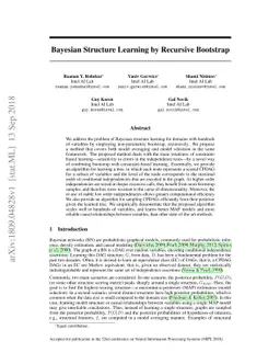 Bayesian Structure Learning by Recursive Bootstrap