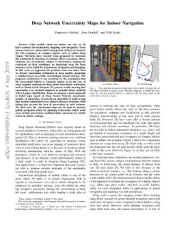 Deep Network Uncertainty Maps for Indoor Navigation