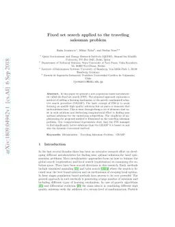 Fixed set search applied to the traveling salesman problem