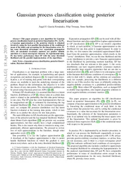 Gaussian process classification using posterior linearisation