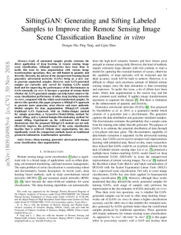 SiftingGAN: Generating and Sifting Labeled Samples to Improve the Remote
  Sensing Image Scene Classification Baseline in vitro