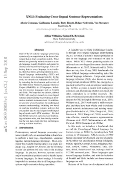 XNLI: Evaluating Cross-lingual Sentence Representations