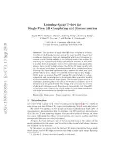 Learning Shape Priors for Single-View 3D Completion and Reconstruction