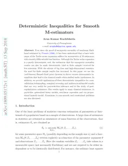 Deterministic Inequalities for Smooth M-estimators