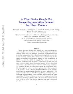 A Time Series Graph Cut Image Segmentation Scheme for Liver Tumors