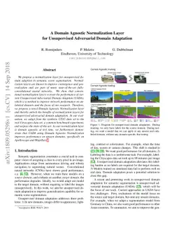 A Domain Agnostic Normalization Layer for Unsupervised Adversarial
  Domain Adaptation