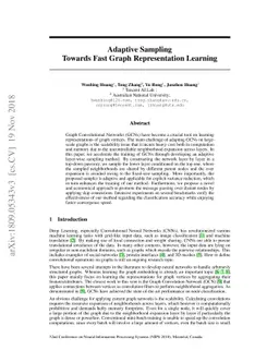 Adaptive Sampling Towards Fast Graph Representation Learning