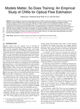 Models Matter, So Does Training: An Empirical Study of CNNs for Optical
  Flow Estimation