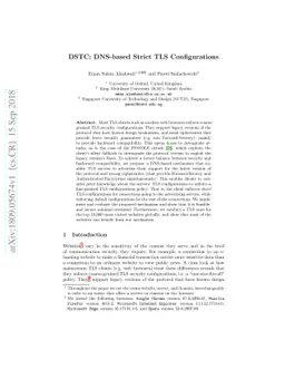 DSTC: DNS-based Strict TLS Configurations