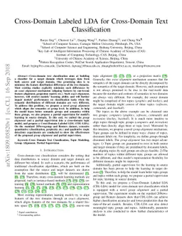 Cross-Domain Labeled LDA for Cross-Domain Text Classification