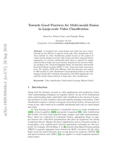 Towards Good Practices for Multi-modal Fusion in Large-scale Video
  Classification