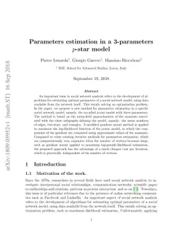 Parameters estimation in a 3-parameters p-star model