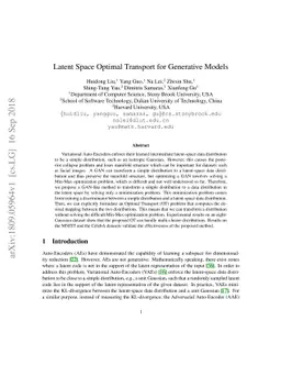Latent Space Optimal Transport for Generative Models
