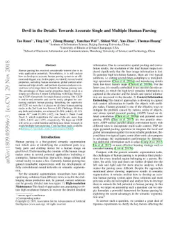Devil in the Details: Towards Accurate Single and Multiple Human Parsing