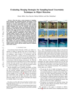 Evaluating Merging Strategies for Sampling-based Uncertainty Techniques
  in Object Detection
