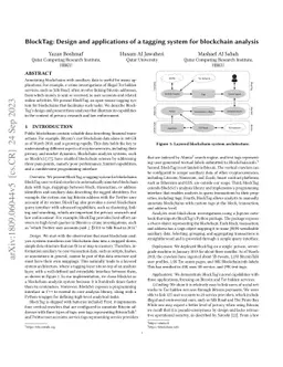 BlockTag: Design and applications of a tagging system for blockchain
  analysis