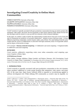 Investigating Crowd Creativity in Online Music Communities