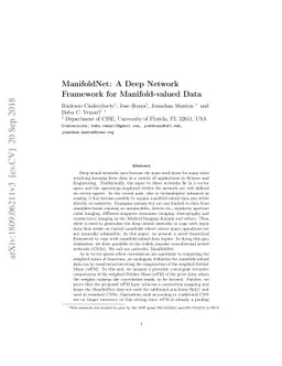 ManifoldNet: A Deep Network Framework for Manifold-valued Data