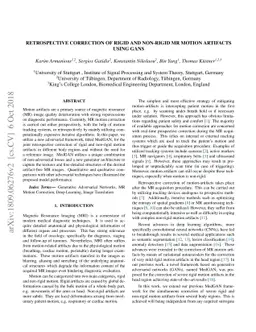 Retrospective correction of Rigid and Non-Rigid MR motion artifacts
  using GANs