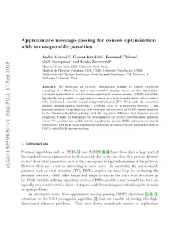 Approximate message-passing for convex optimization with non-separable
  penalties