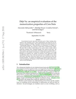 Déjà Vu: an empirical evaluation of the memorization properties of
  ConvNets