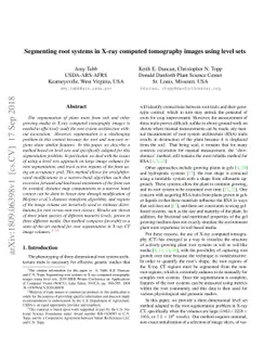 Segmenting root systems in X-ray computed tomography images using level
  sets
