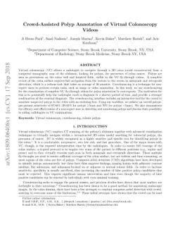 Crowd-Assisted Polyp Annotation of Virtual Colonoscopy Videos