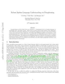 Robust Spoken Language Understanding via Paraphrasing