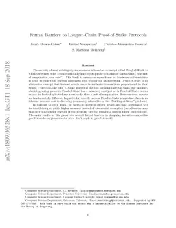 Formal Barriers to Longest-Chain Proof-of-Stake Protocols