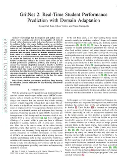 Domain Adaptation for Real-Time Student Performance Prediction