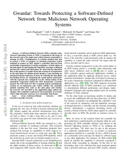 Gwardar: Towards Protecting a Software-Defined Network from Malicious
  Network Operating Systems