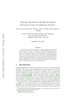 Aligning Manifolds of Double Pendulum Dynamics Under the Influence of
  Noise