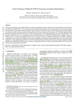 Faster Training of Mask R-CNN by Focusing on Instance Boundaries