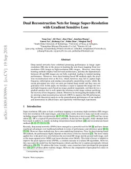 Dual Reconstruction Nets for Image Super-Resolution with Gradient
  Sensitive Loss