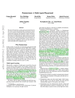 Pommerman: A Multi-Agent Playground