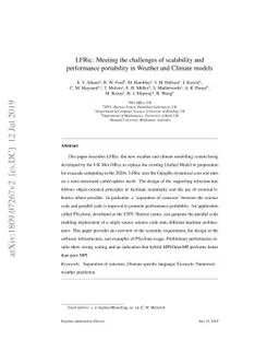 LFRic: Meeting the challenges of scalability and performance portability
  in Weather and Climate models