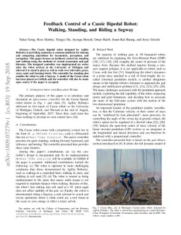 Feedback Control of a Cassie Bipedal Robot: Walking, Standing, and
  Riding a Segway