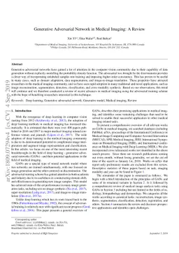 Generative Adversarial Network in Medical Imaging: A Review