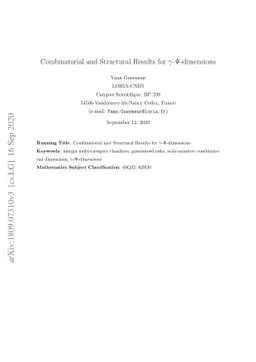 Combinatorial and Structural Results for gamma-Psi-dimensions