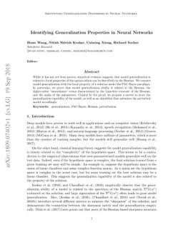 Identifying Generalization Properties in Neural Networks