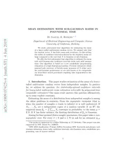 Mean Estimation with Sub-Gaussian Rates in Polynomial Time