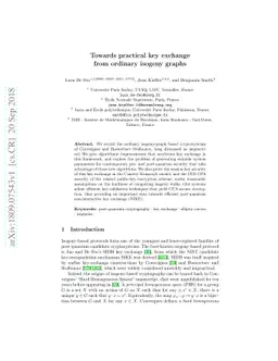 Towards practical key exchange from ordinary isogeny graphs